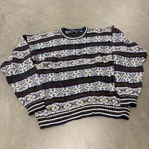 vintage etchings striped sweater